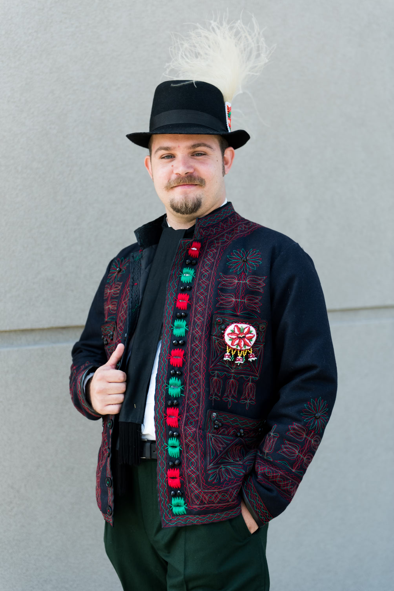 Andrew Komaromy in traditional Hungarian attire